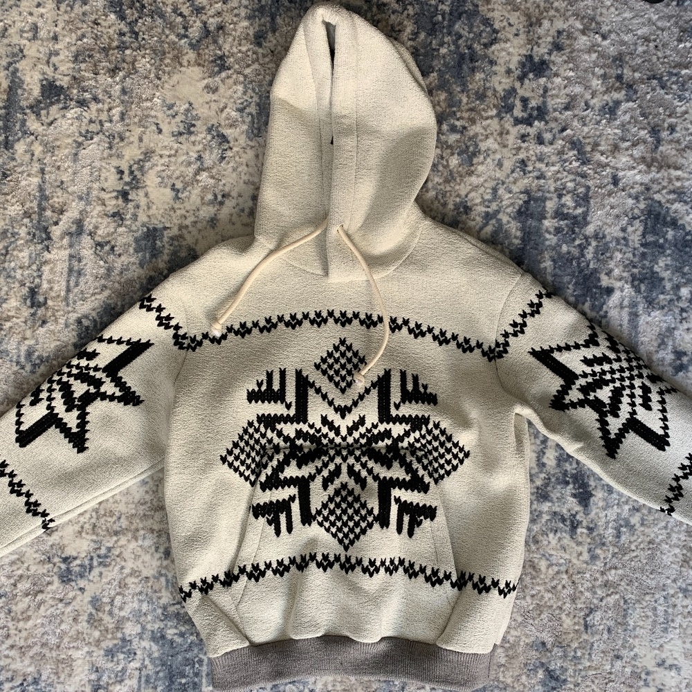 Maison Margiela Scuba Fleece in Ecru & Black
